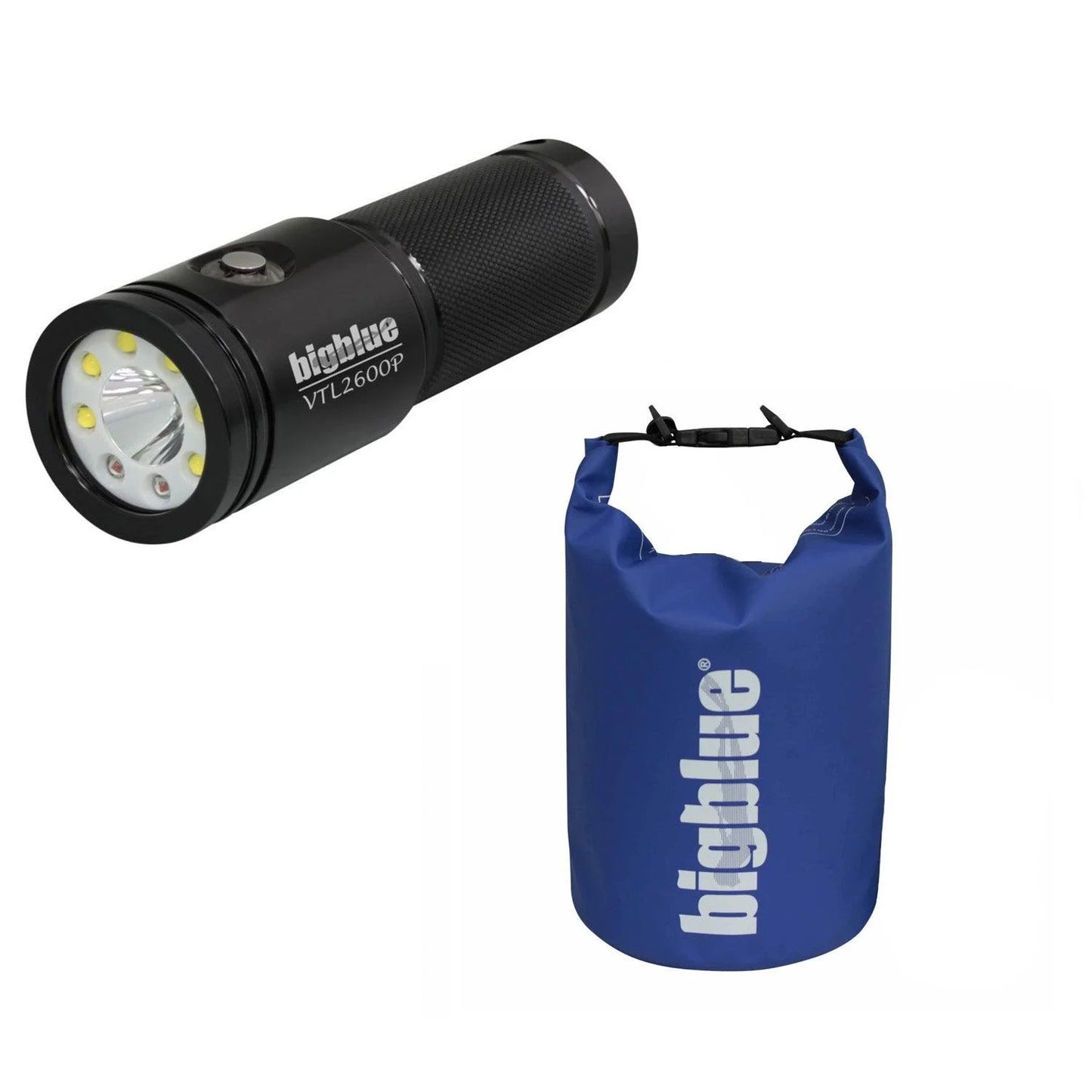 BigBlue 2600 Lumen Wide Beam + 1000 Lumen Spot Beam - Glossy Black
