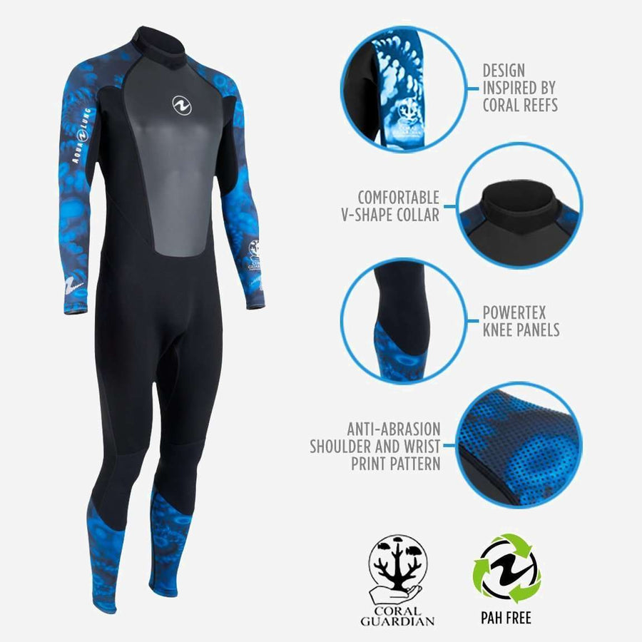 Aqualung HYDROFLEX FS Wetsuit MN 3MM, BLU-CAMO