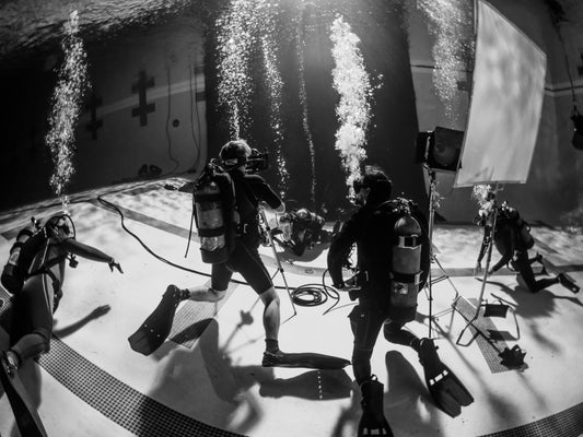 Vance Burberry shoots Underwater Music Video - Garth Brooks Dive Bar - ( photo Hal Wells )