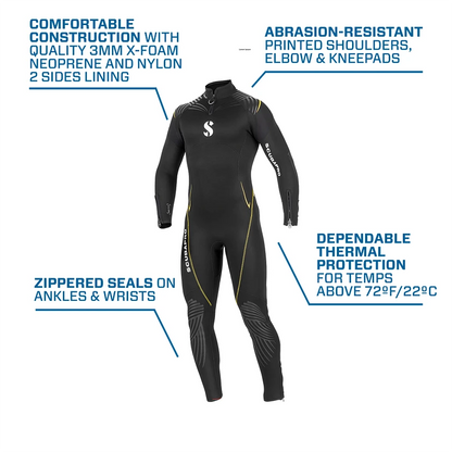 ScubaPro Definition Steamer 3mm Men's - Black / Yellow