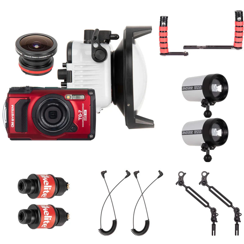 Ikelite OM TOUGH TG-7 WIDE ANGLE KIT W/ DOME, STROBES & CAMERA