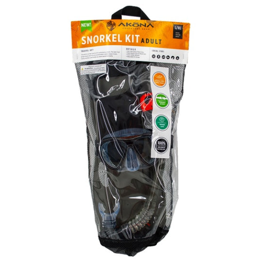 Akona Adult Mask, Snorkel, Fin Set