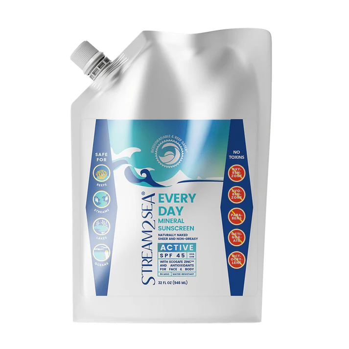 Stream2Sea Every Day Active Sunscreen - SPF 45 Refill Pouch