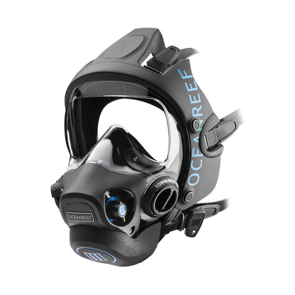 Rental Ocean Reef Tactical Black Full Face Mask with Second Stage regulator Neptune III - Per Day
