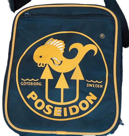Used Vintage Poseidon Regulator Bag Black and Yellow