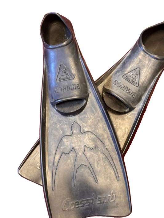 Rondine Full Foot Rubber Snorkel Fins Used Old School