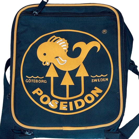 Used Vintage Poseidon Regulator Bag Black and Yellow