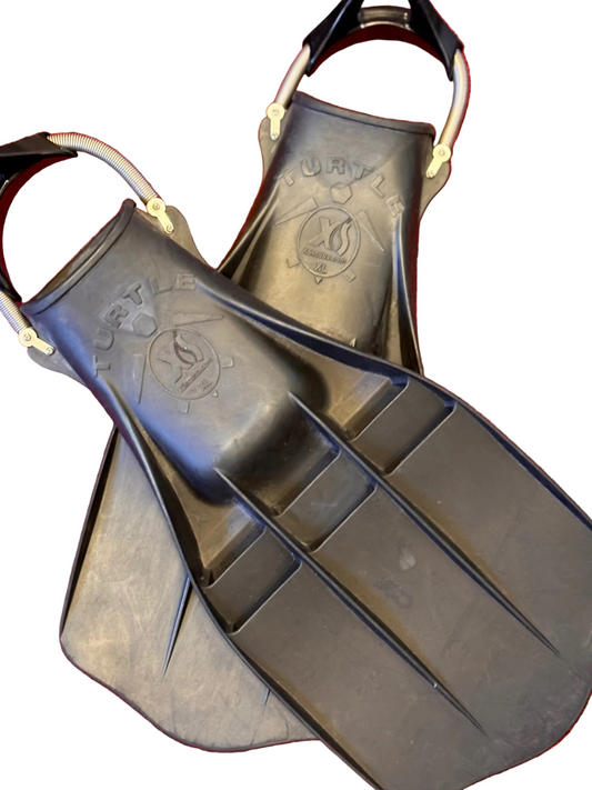 Lightly Used Turtle Fins for Scuba Diving
