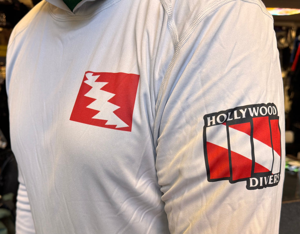 Grateful Diver and Hollywood Divers Hooded Rashguard Sale Price