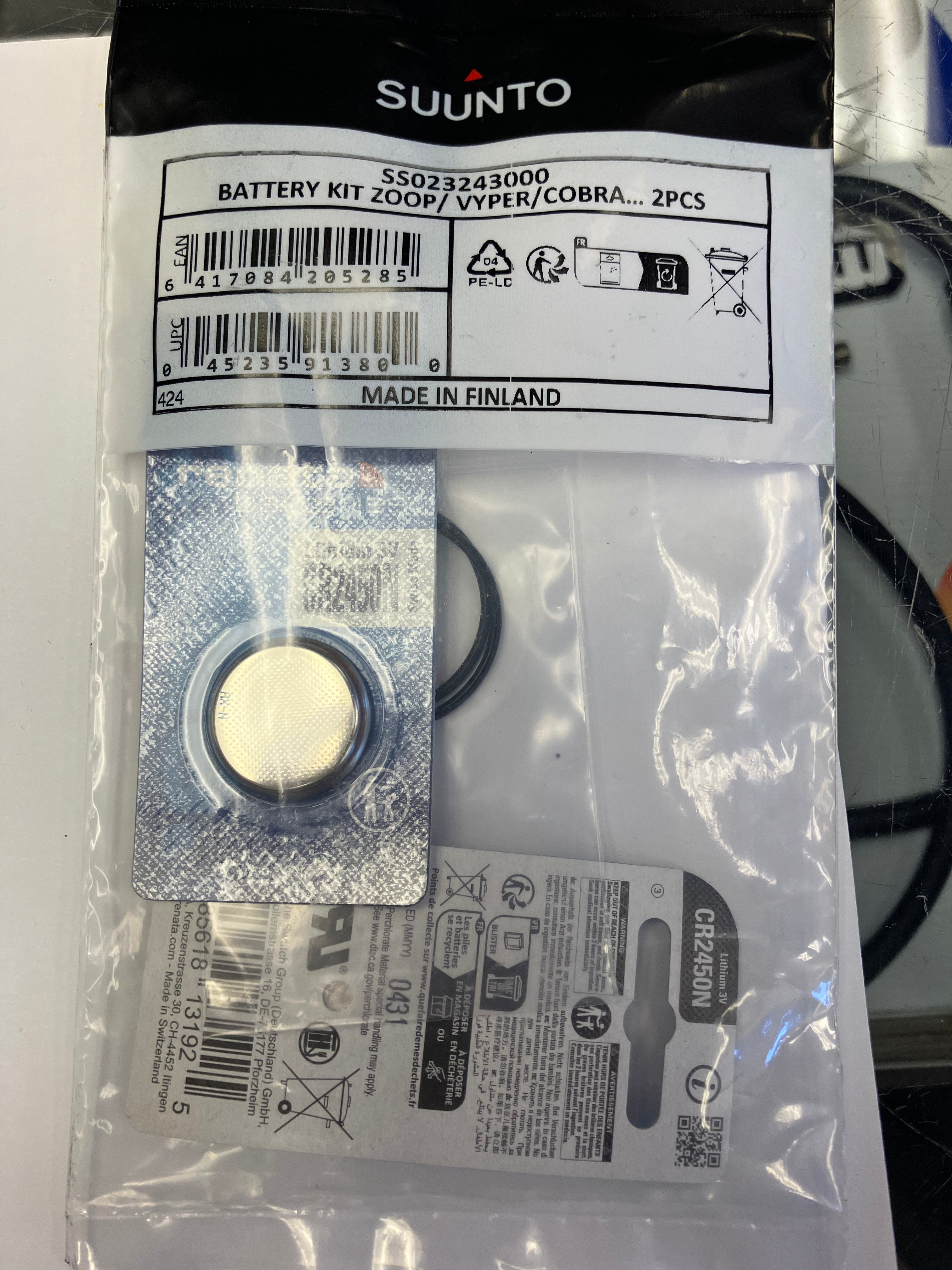 Suunto BATTERY KIT ZOOP NOVO/ VYPER NOVO 2 PCS