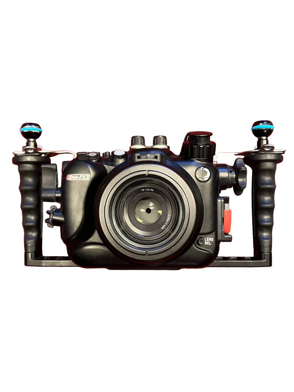Sony FE 50mm 1.8 Camera Lens with flat port Rental for Nauticam
