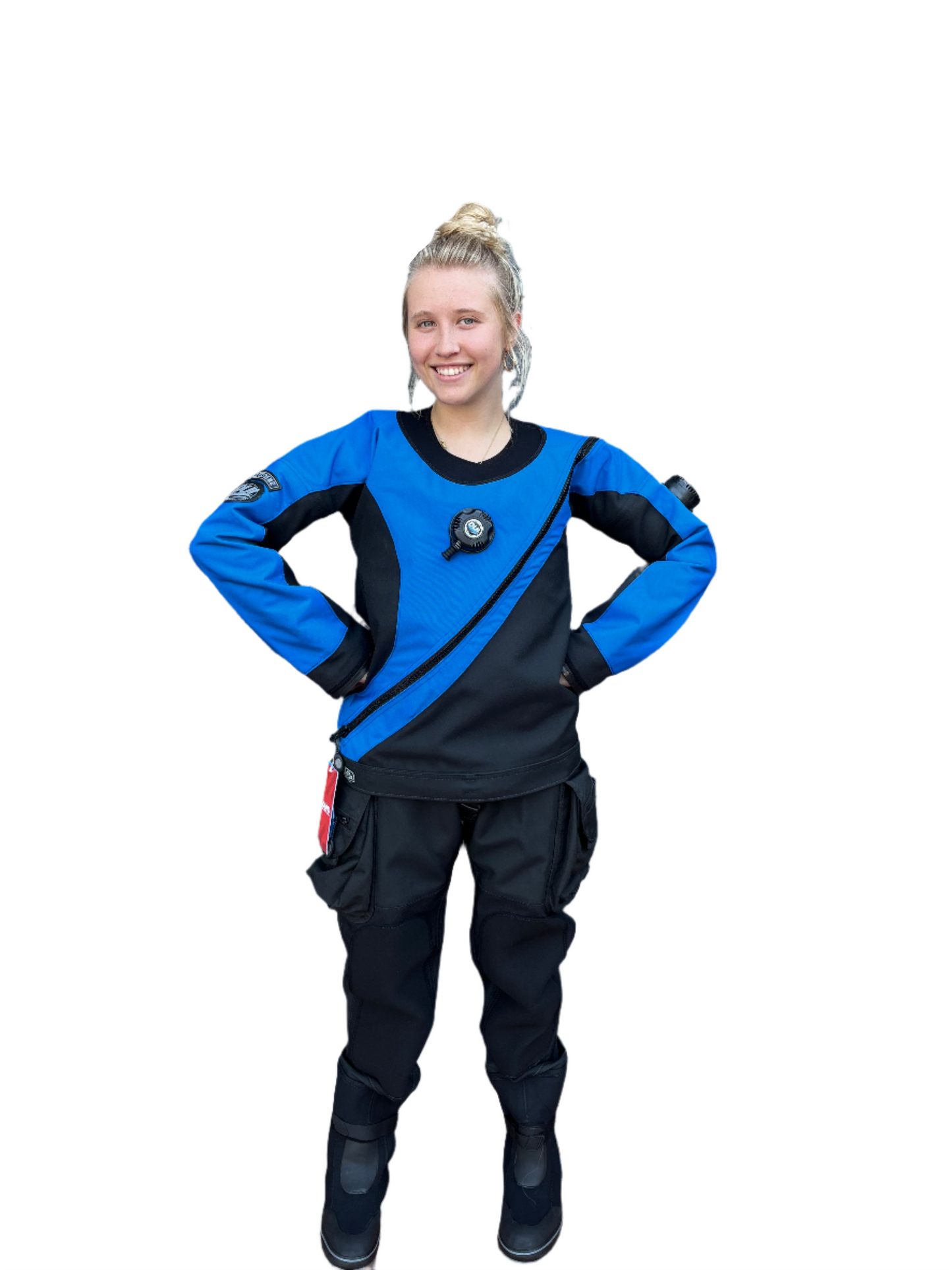 DUI FLX Extreme Ladies Scuba Drysuit (Royal Blue) on sale - only one at this price serial number -