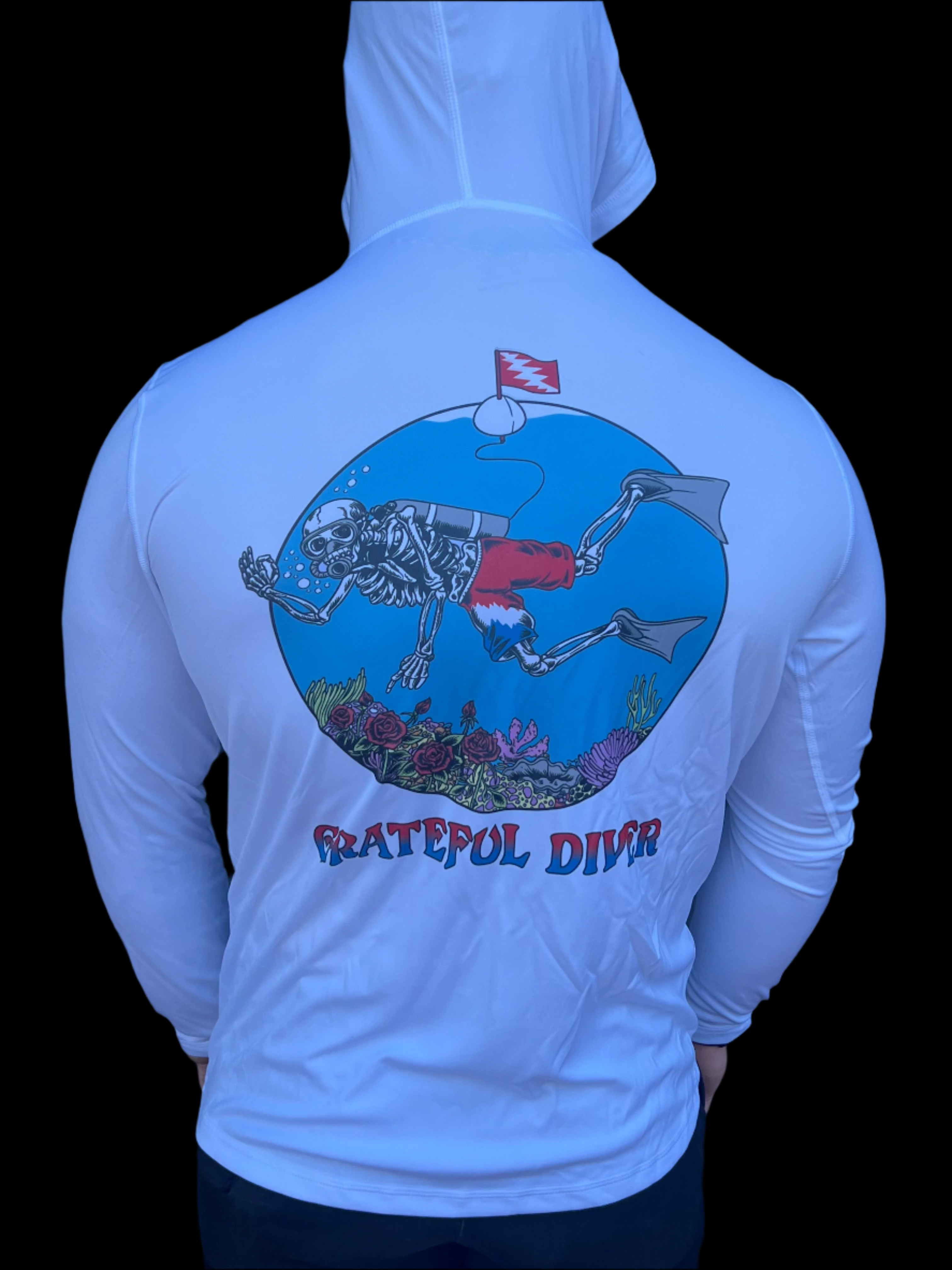 Grateful Diver and Hollywood Divers Hooded Rashguard Sale Price