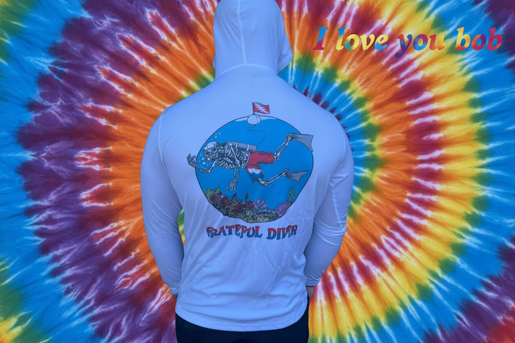 Grateful Diver and Hollywood Divers Hooded Rashguard Sale Price
