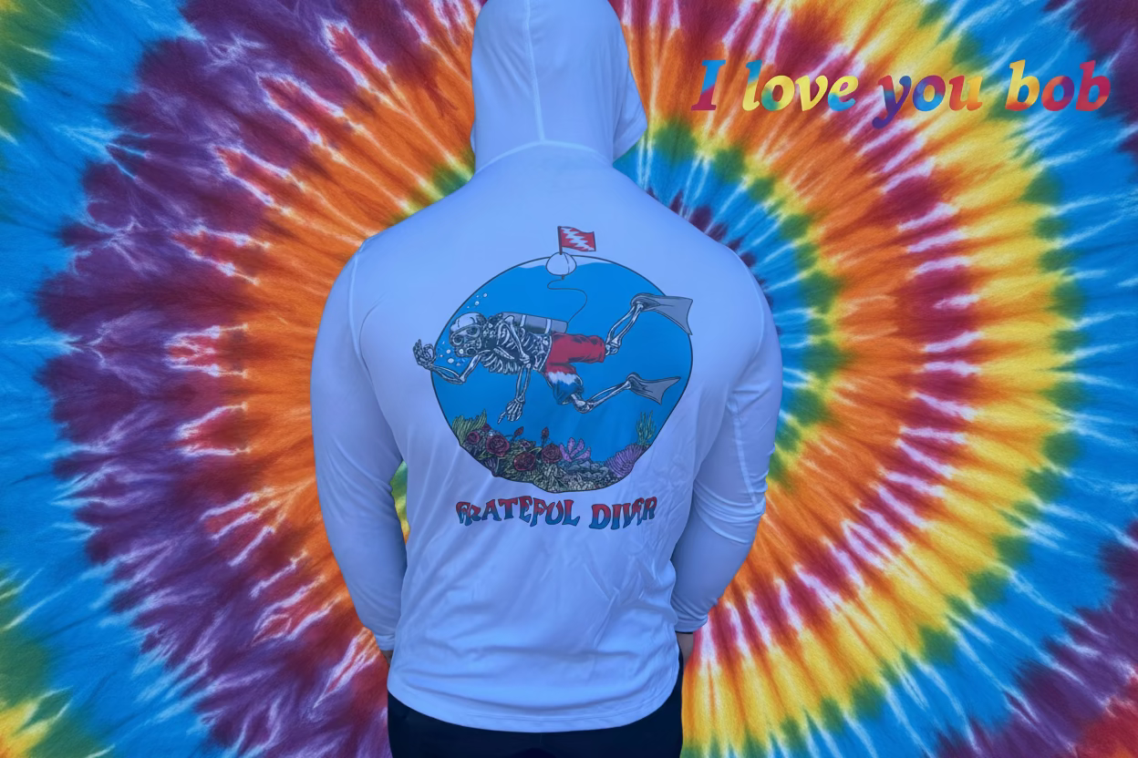 Grateful Diver and Hollywood Divers Hooded Rashguard Sale Price