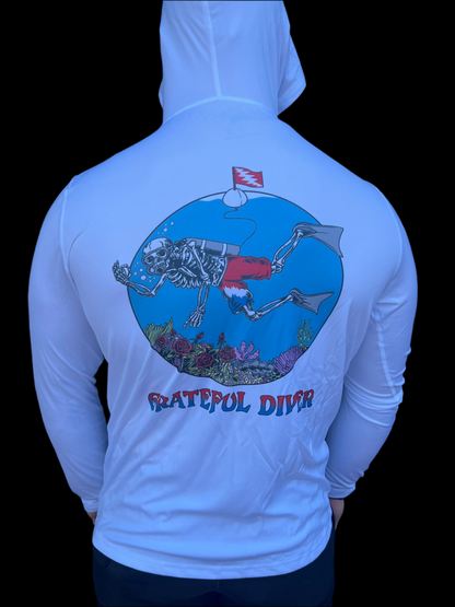 Grateful Diver and Hollywood Divers Hooded Rashguard Sale Price Holiday Offer