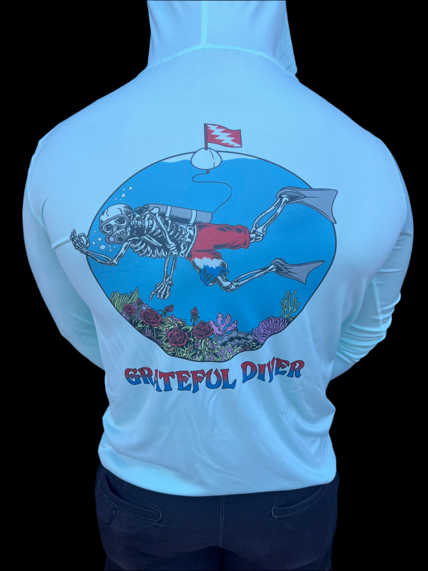 Grateful Diver and Hollywood Divers Hooded Rashguard Sale Price Holiday Offer