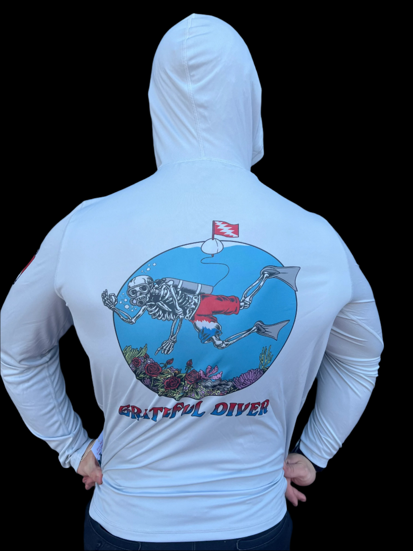 Grateful Diver and Hollywood Divers Hooded Rashguard Sale Price Holiday Offer
