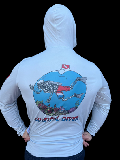 Grateful Diver and Hollywood Divers Hooded Rashguard Sale Price Holiday Offer