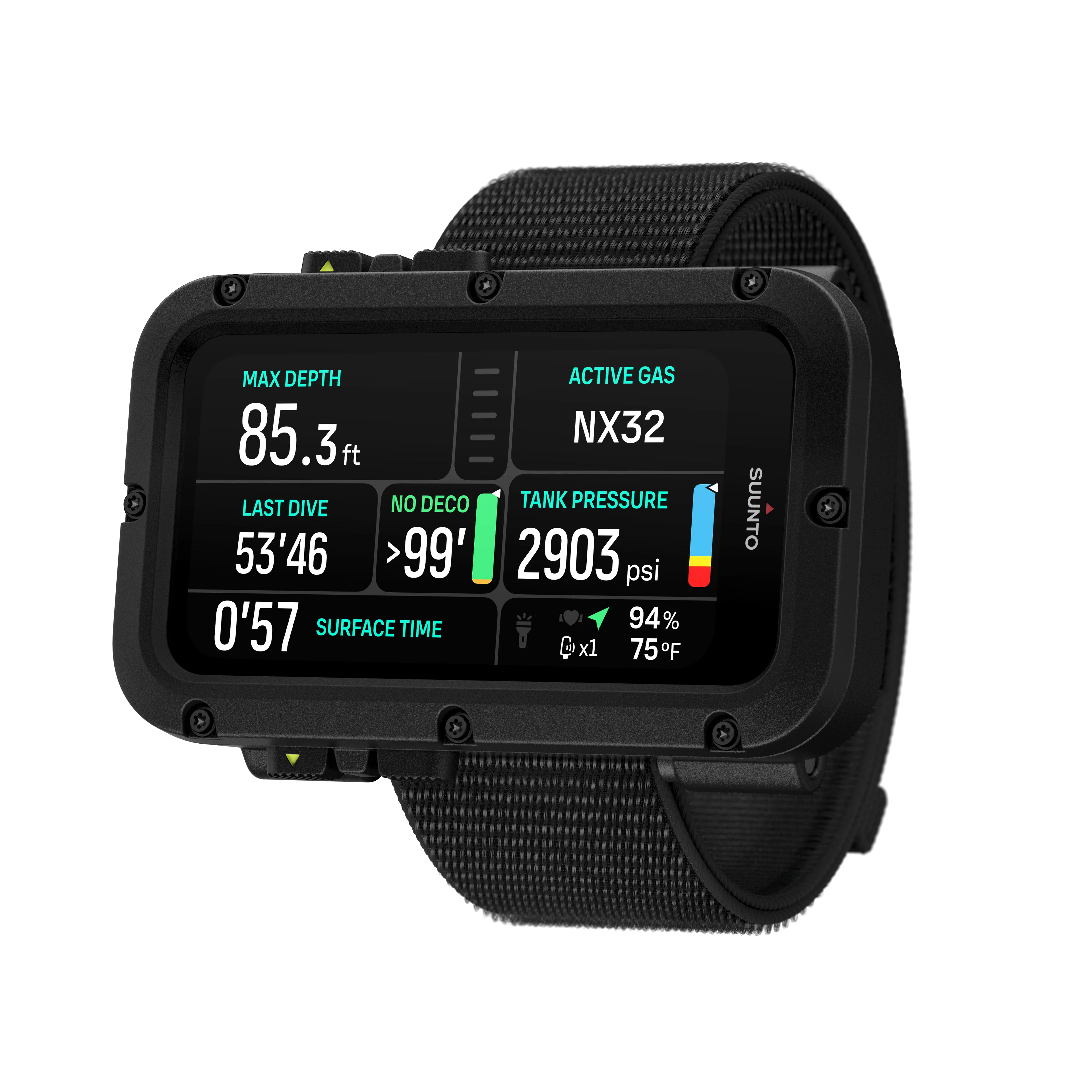 Suunto NAUTIC Scuba Diving Computer - Large Color Screen