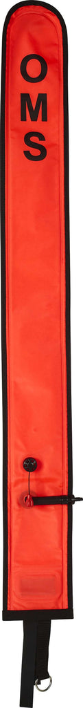 OMS Diver's Alert Marker, 3.3' Long (1 Meter), Closed, Open Bottom and No-Lock LP Connector, w/ OPV (~ 3 kg lift)