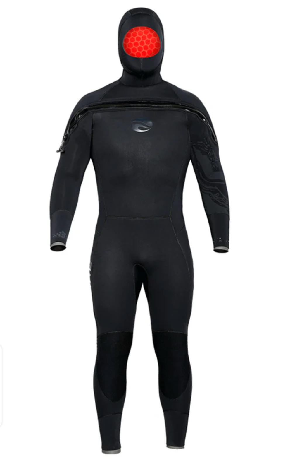 Bare 8/7 Velocity Ultra Semi-Dry Wetsuit, Mens, Black