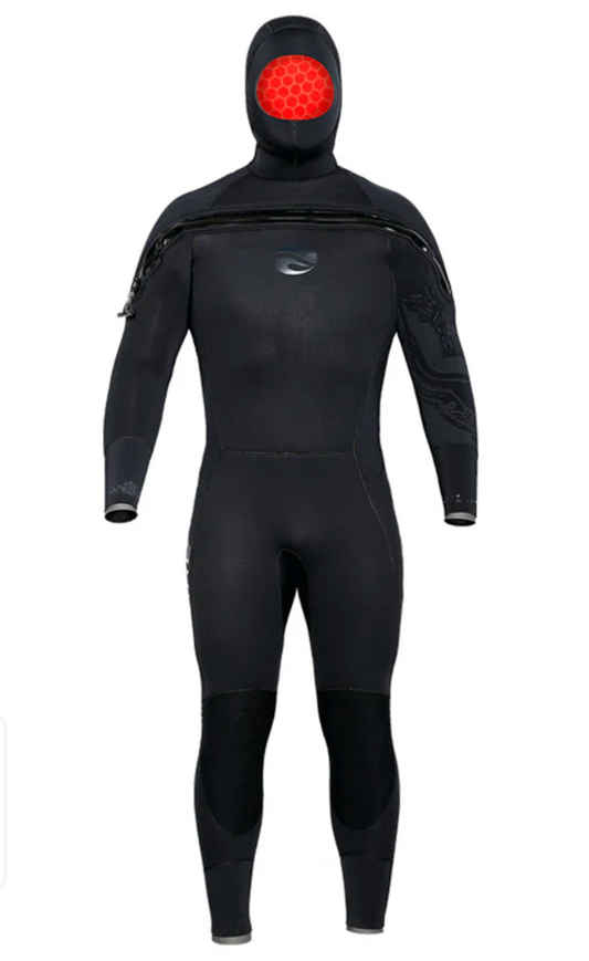 Bare 8/7 Velocity Ultra Semi-Dry Wetsuit, Mens, Black