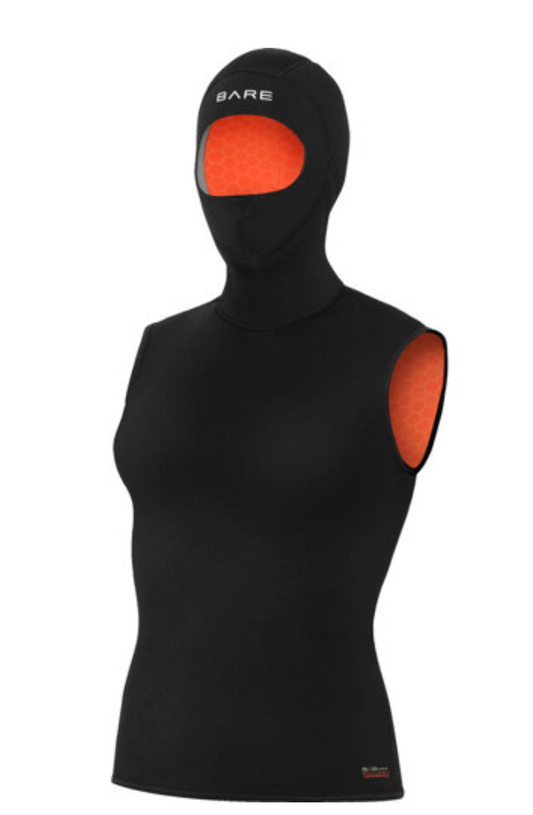 Bare Ultrawarmth Hooded Vest Womens, Black