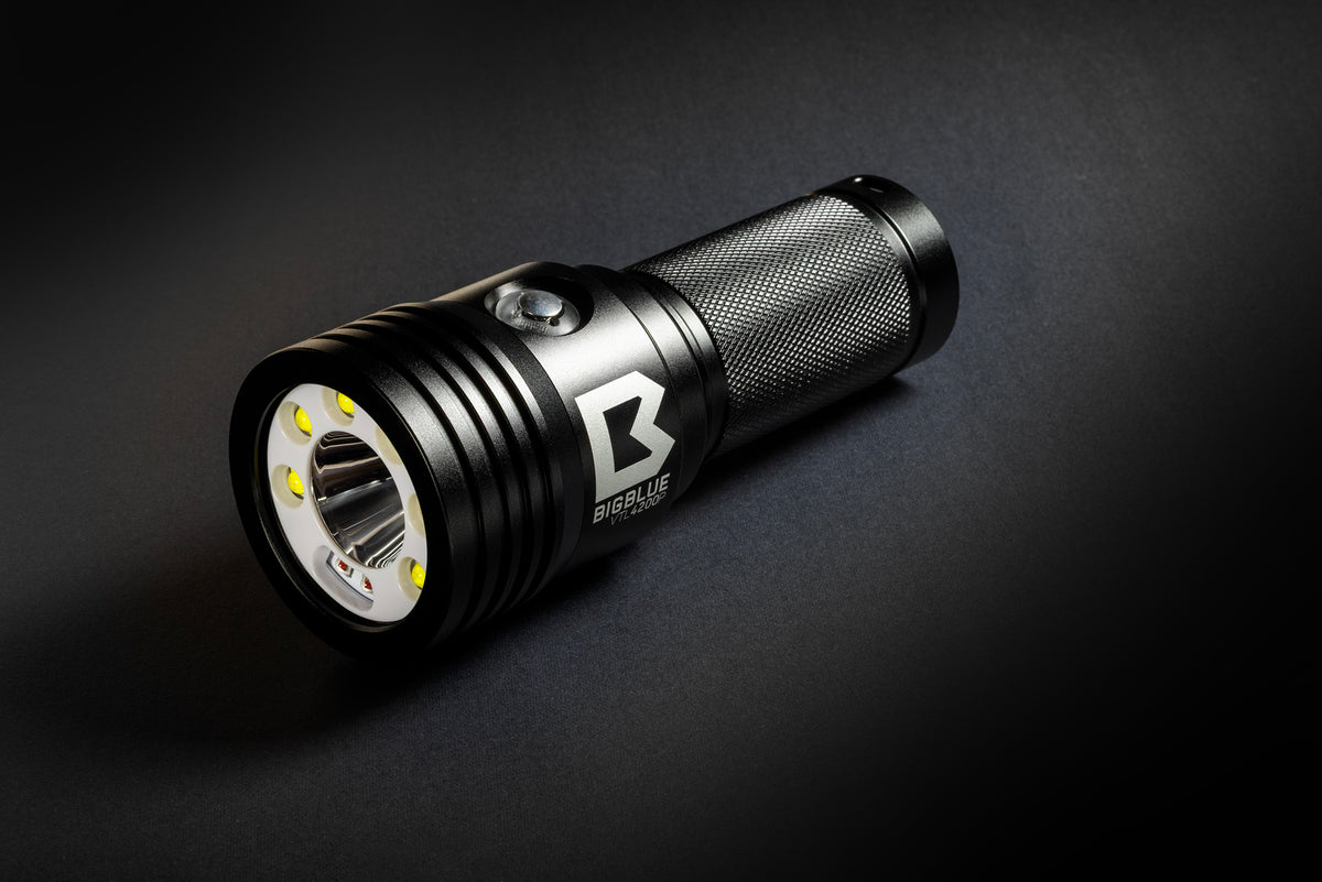 BigBlue 4200 Lumen Wide Beam w/ Blue Light Mode + 1200 Lumen Spot Beam - Black