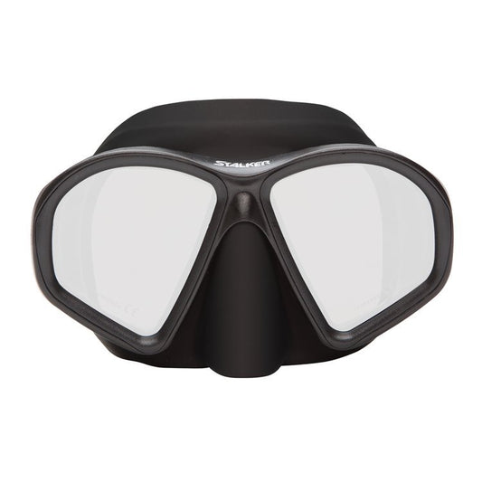 XS Scuba Spearfishing Mask In All Black with Tint Lens