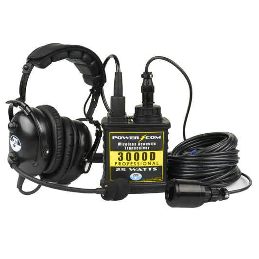 HD OTS-Aquacom-5-Watt-Surface-Communication-Headset-Mic-Transducer-Cable-Rental