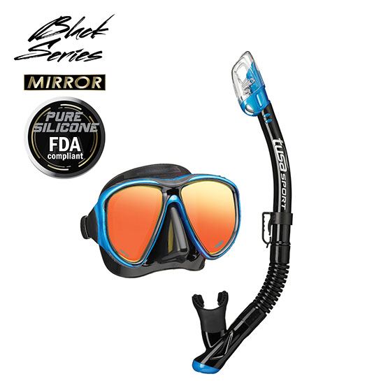 TUSA Powerview Mirrored Mask and Snorkel Combo