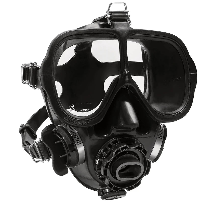 ScubaPro Full Face Mask w/QD and Bag - Black - Black Skirt