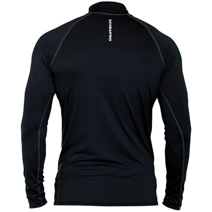 ScubaPro Black Rash Guard Mens, Long Sleeve (UPF50)