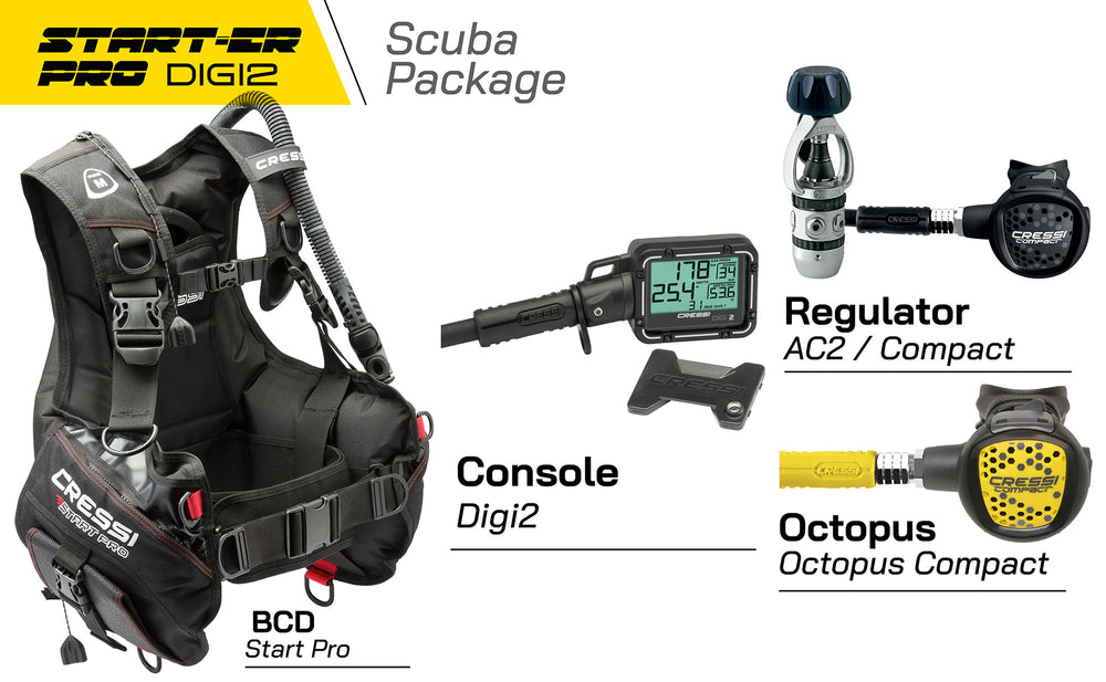 Cressi Start-er Pro Digi2 Package