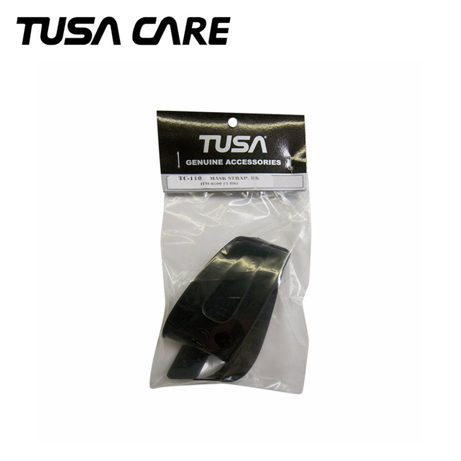 TUSA MASK STRAP M-14/M-14QB BLACK [TM-6100-13-BK]