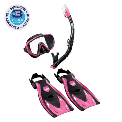 TUSA Serene Adult Black Series Snorkeling Travel Set