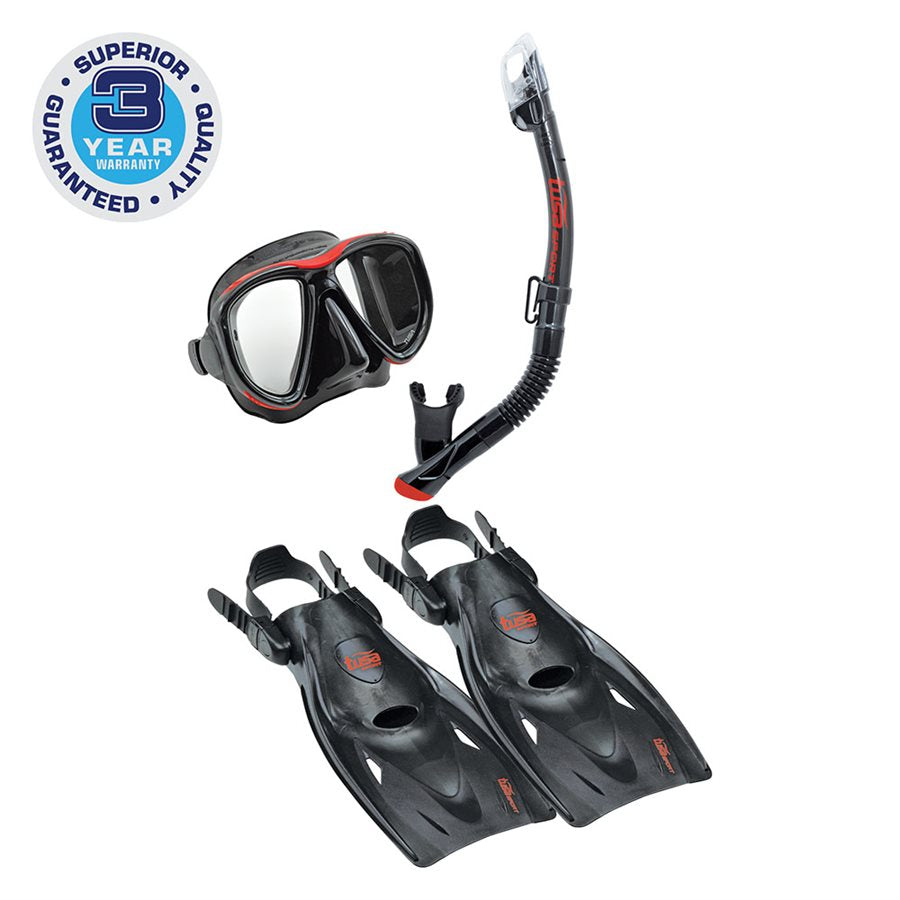 TUSA Serene Adult Black Series Snorkeling Travel Set